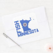 Lijst van staten van Minnesota Fish State Vierkante Sticker (Envelop)