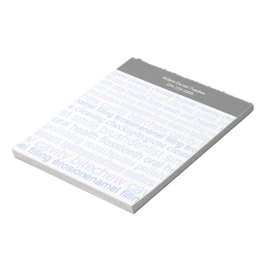 Lijst van tandheelkundige Word Notitieblok (Linkerzijde)