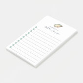 Lijst van te doen Waterverven aan de kust Oyster Post-it® Notes (Schuin)