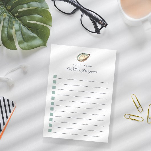 Lijst van te doen Waterverven aan de kust Oyster Post-it® Notes