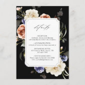 Lijst van tuinbouwhout — legant bruiloft — zwart informatiekaartje (Voorkant)