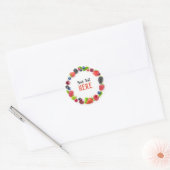 Lijst van verse bessen ronde sticker (Envelop)