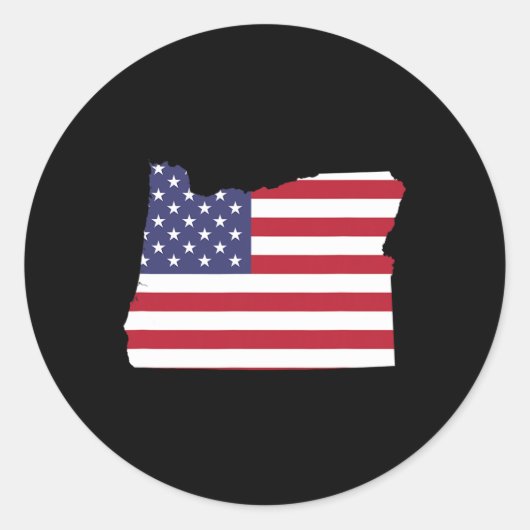 Lijst van vlaggen van de Amerikaanse staat Oregon Ronde Sticker (Voorkant)