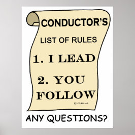 Lijst van voorschriften van de producent poster