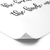 Lijst van weduwenemmers voor bruid en bruid poster (Hoek)