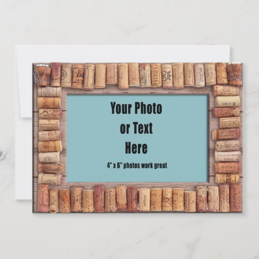 Lijst van wijnkurk kaart (Voorkant)