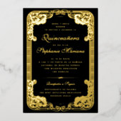  Lijst van zwart-wit Folie Uitnodiging (Voorkant)