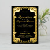  Lijst van zwart-wit Folie Uitnodiging (Staand Voorkant)