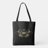 Lijst van zwarte en zwarte glittermeisjes tote bag (Achterkant)
