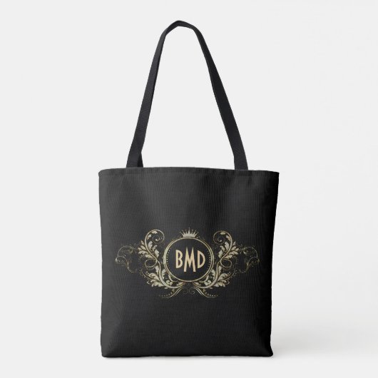 Lijst van zwarte en zwarte glittermeisjes tote bag (Achterkant)