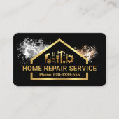 Lijst Verf Splatter Gold Building Tools Visitekaartje (Voorkant)