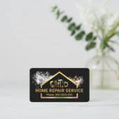 Lijst Verf Splatter Gold Building Tools Visitekaartje (Staand voorkant)