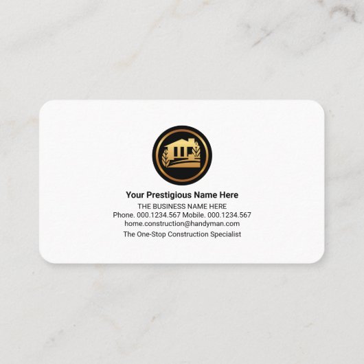 Lijst Verf Splatter Gold Building Tools Visitekaartje (Achterkant)