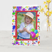 Lijst Verf Splatter Kaart (Gele Bloem)