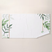 Lijst verlaat waterverf achtergrond badhanddoek (Badhanddoek)