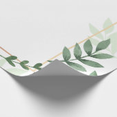 Lijst verlaat waterverf achtergrond cadeaupapier (Hoek)
