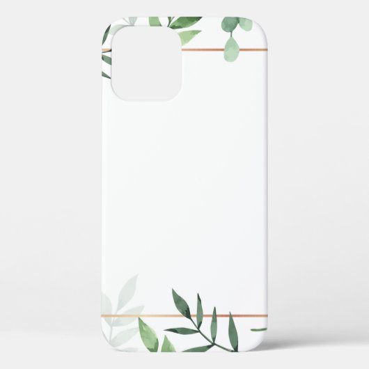 Lijst verlaat waterverf achtergrond Case-Mate iPhone case (Achterkant)