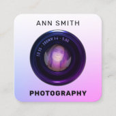 Lijst vierkant visitekaartje camera lens (Voorkant)