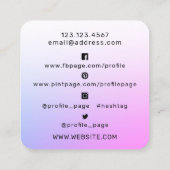 Lijst vierkant visitekaartje camera lens (Achterkant)