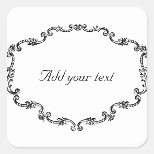   Lijst  Vierkante Sticker (Voorkant)