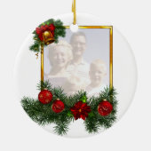 Lijst voor anonieme kerstdagen Afbeelding Keramisch Ornament (Achterkant)