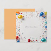 Lijst voor ballonnen en vuurwerk kaart (Voorkant / Achterkant)