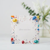 Lijst voor ballonnen en vuurwerk kaart (Staand voorkant)