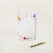 Lijst voor ballonnen en vuurwerk post-it® notes (Op bureau)
