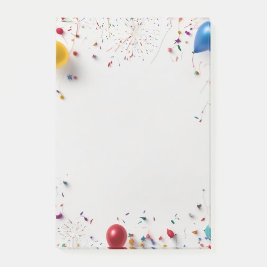Lijst voor ballonnen en vuurwerk post-it® notes (Voorkant)