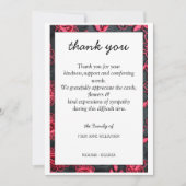 lijst voor bloem - dank u uw kaartje Uitnodiging (Voorkant)