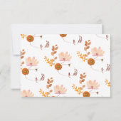 Lijst voor botanische bruiloft van witte grijze ko RSVP kaartje (Achterkant)