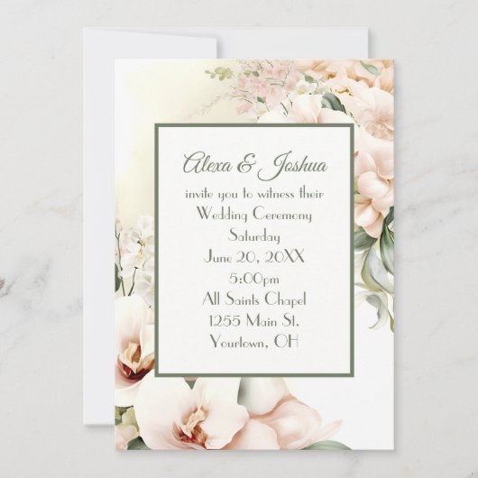 Lijst voor bruiloft kaart (Voorkant)