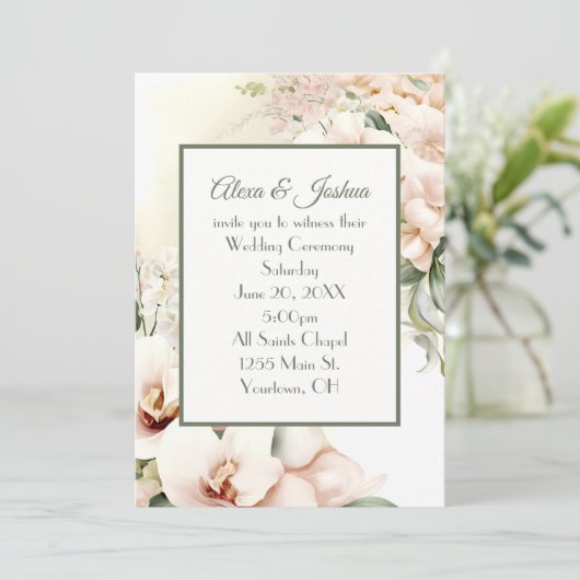 Lijst voor bruiloft kaart (Staand voorkant)