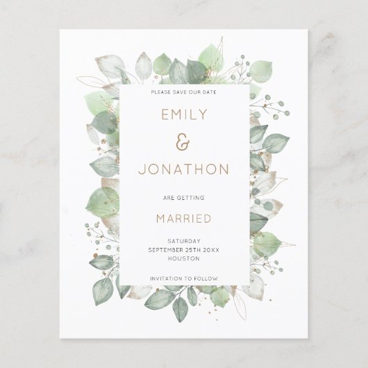 Lijst voor budgetafvoer Sage Weddenschap Opslaan D (Voorkant)