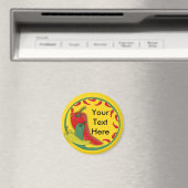 Lijst voor Chili Pepper Group Circle Magneet (Insitu (Vaatwasser))