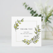 Lijst voor de bruiloft van levende bijkantoren bedankkaart (Staand voorkant)