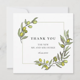 Lijst voor de bruiloft van levende bijkantoren bedankkaart