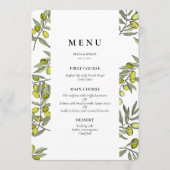 Lijst voor de bruiloft van levende bijkantoren menu (Voorkant)