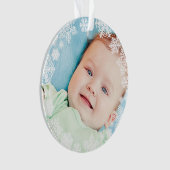 Lijst voor eerste kerstkind Foto van Snowflake Ornament (voorkant)