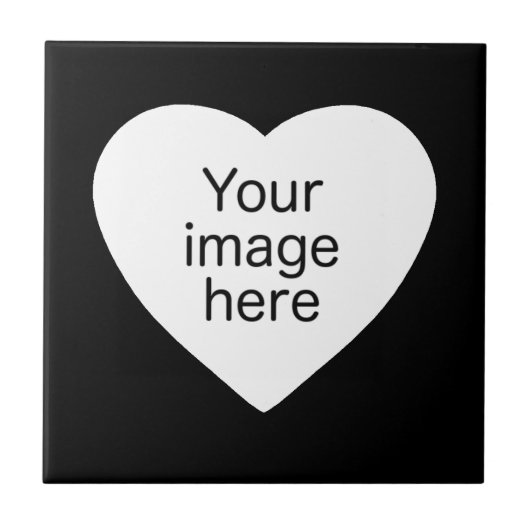 Lijst voor foto van hartvorm tegeltje (Voorkant)