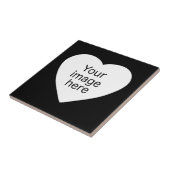 Lijst voor foto van hartvorm tegeltje (Zijkant)