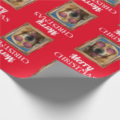 Lijst voor fotocollage Dogs Pets Family Kerstmis Cadeaupapier (Hoek)
