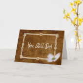 Lijst voor foto's van penselen op leder kaart (Gele Bloem)