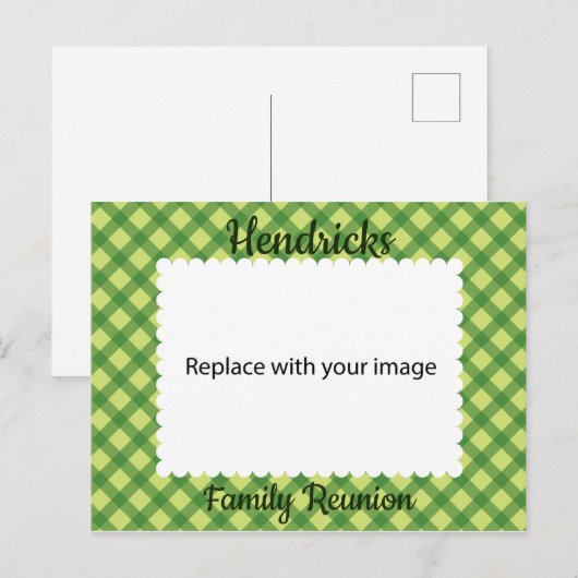 Lijst voor gezinshereniging briefkaart (Voorkant / Achterkant)