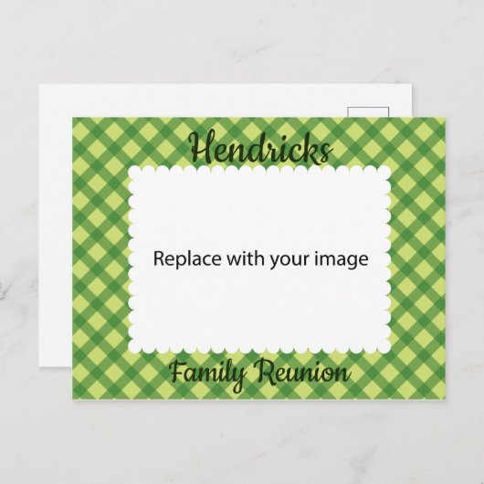 Lijst voor gezinshereniging uitnodiging briefkaart (Voorkant / Achterkant)