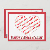 Lijst voor hartvorm briefkaart (Voorkant / Achterkant)