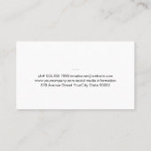 Lijst voor heerlijk hout en marmer Gold Visitekaartje (Achterkant)