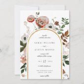 Lijst voor herfst Botanische Floral Arch Kaart (Voorkant)