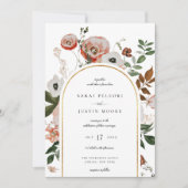 Lijst voor herfst Botanische Floral Arch Kaart (Voorkant)