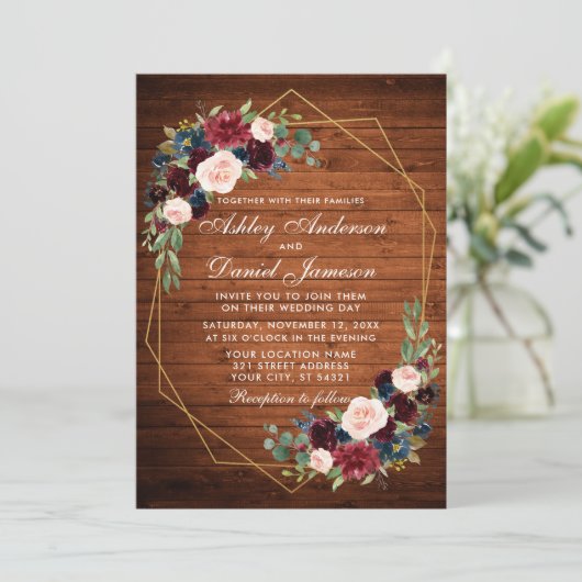 Lijst voor het binden van hout - Rustic Wood Geome Kaart (Staand voorkant)